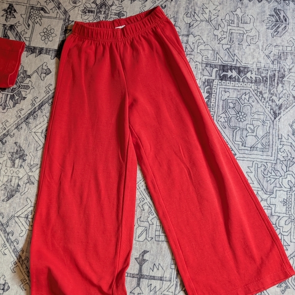 Girls Zara Red Sweatshirt Set With Cropped Top Size 9/10 - Picture 4 of 5